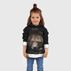 Толстовка-худи детская Русский MEDVED, цвет: 3D-белый — фото 2