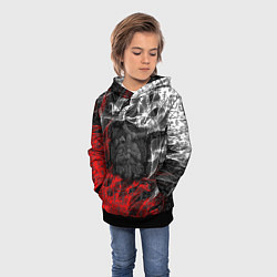 Толстовка-худи детская Викинги, цвет: 3D-черный — фото 2