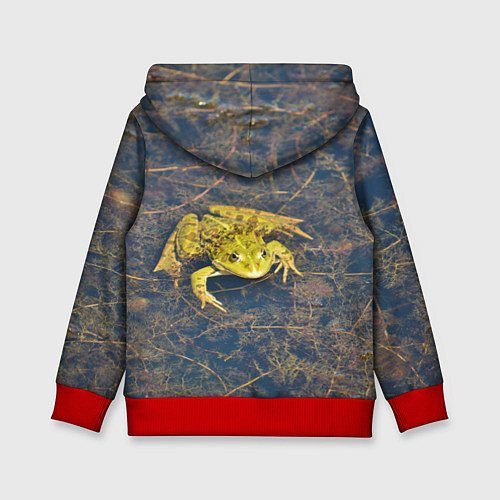 Детская толстовка Лягушка / 3D-Красный – фото 2