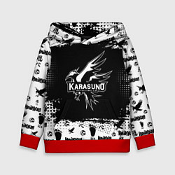 Толстовка-худи детская Старшая школа Карасуно, цвет: 3D-красный