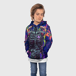 Толстовка-худи детская Cuber skelet, цвет: 3D-белый — фото 2