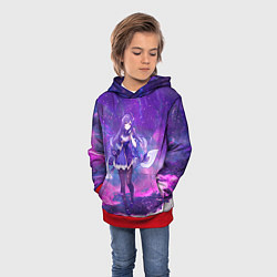 Толстовка-худи детская Genshin Impact Кэ Цин, цвет: 3D-красный — фото 2