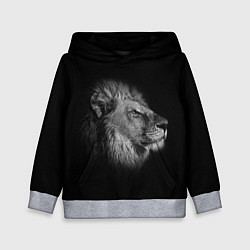 Толстовка-худи детская Гордый лев, цвет: 3D-меланж