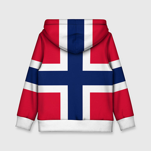 Детская толстовка Норвегия Флаг и герб Норвегии / 3D-Белый – фото 2