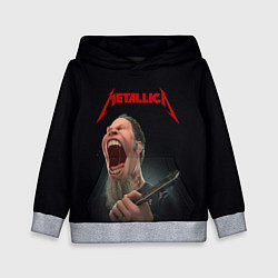 Толстовка-худи детская James Alan Hetfield METALLICA Z, цвет: 3D-меланж