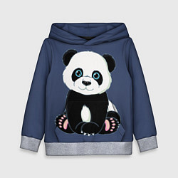 Толстовка-худи детская Милая Панда Sweet Panda, цвет: 3D-меланж