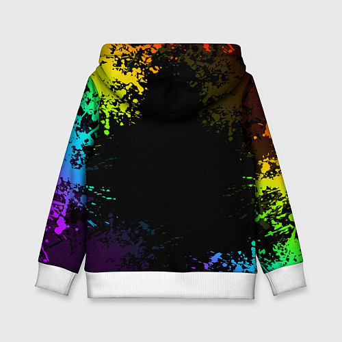Детская толстовка РАДУЖНЫЙ КОТИК RAINBOW KITTY / 3D-Белый – фото 2