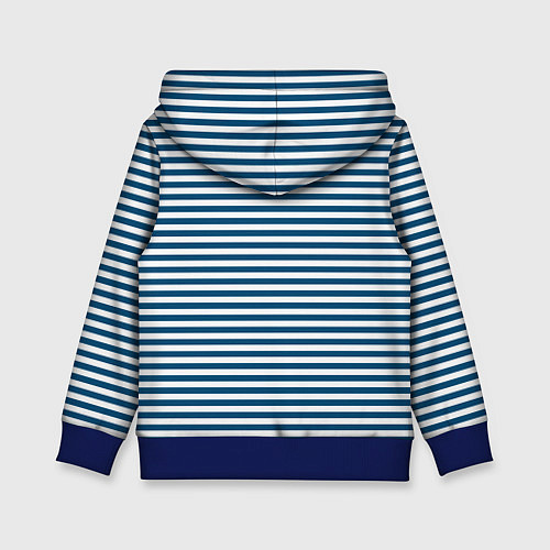Детская толстовка Тельняшка с якорем / 3D-Синий – фото 2
