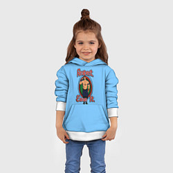 Толстовка-худи детская Respect Earn it Give up, цвет: 3D-белый — фото 2