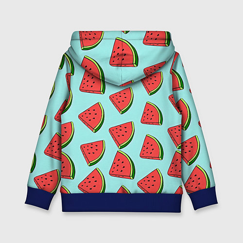 Детская толстовка Дольки арбузов / 3D-Синий – фото 2