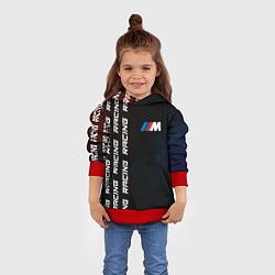 Толстовка-худи детская BMW - Racing Pattern on left, цвет: 3D-красный — фото 2