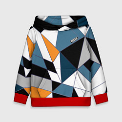 Толстовка-худи детская Геометрический узор, цвет: 3D-красный