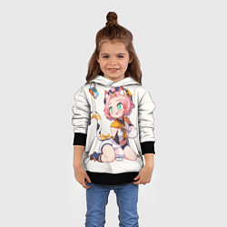 Толстовка-худи детская Diona Katzlein Cocktail, цвет: 3D-черный — фото 2