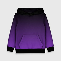 Толстовка-худи детская Ночной градиент Фиолетовый, цвет: 3D-черный