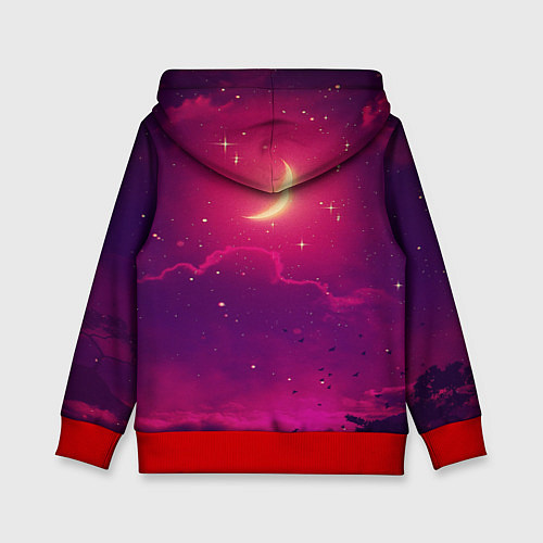 Детская толстовка СКАЗОЧНАЯ НОЧЬ 2 КРАСНЫЙ / 3D-Красный – фото 2