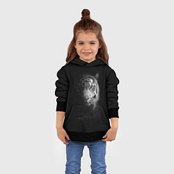 Толстовка-худи детская БЕЛЫЙ ТИГР, цвет: 3D-черный — фото 2