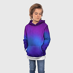 Толстовка-худи детская Leather gradient, цвет: 3D-белый — фото 2