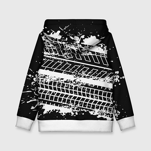 Детская толстовка MITSUBISHI СЛЕДЫ ШИН / 3D-Белый – фото 2