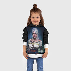 Толстовка-худи детская Ciri, цвет: 3D-белый — фото 2