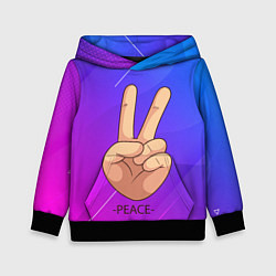 Толстовка-худи детская ВСЕМ МИР PEACE Z, цвет: 3D-черный