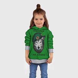 Толстовка-худи детская Пограничник, цвет: 3D-меланж — фото 2