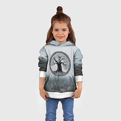 Толстовка-худи детская Иггдрасиль Yggdrasil Z, цвет: 3D-белый — фото 2