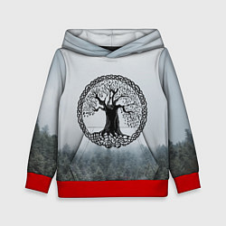 Толстовка-худи детская Иггдрасиль Yggdrasil Z, цвет: 3D-красный