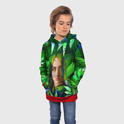 Толстовка-худи детская BILLIE EILISH БИЛЛИ АЙЛИШ Z, цвет: 3D-красный — фото 2