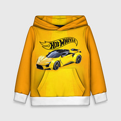 Толстовка-худи детская Hot Wheels Хот Вилс, цвет: 3D-белый