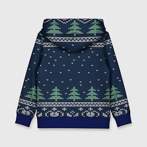 Детская толстовка Зимняя ночь / 3D-Синий – фото 2