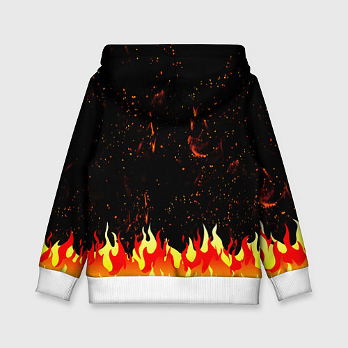 Детская толстовка Пылающий череп / 3D-Белый – фото 2