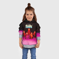 Толстовка-худи детская Deep Purple - Burn, цвет: 3D-меланж — фото 2