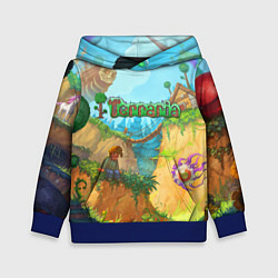 Толстовка-худи детская Terraria Террария Z, цвет: 3D-синий