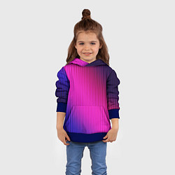 Толстовка-худи детская Фиолетово-малиновый градиент, цвет: 3D-синий — фото 2