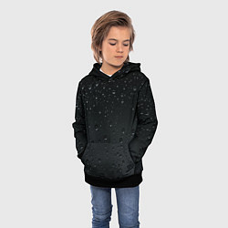 Толстовка-худи детская Ночной дождь, цвет: 3D-черный — фото 2