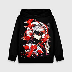 Толстовка-худи детская Сатору Годзё, Магическая битва, цвет: 3D-черный