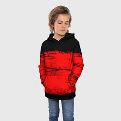 Толстовка-худи детская КРАСНЫЙ ГРАНЖ RED GRUNGE, цвет: 3D-черный — фото 2