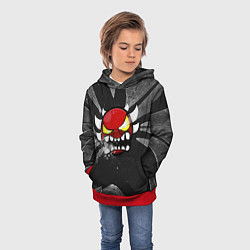 Толстовка-худи детская Geometry Dash: Fragments, цвет: 3D-красный — фото 2