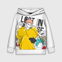 Толстовка-худи детская Итадори Юдзи - Jujutsu Kaisen, цвет: 3D-белый