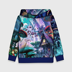 Толстовка-худи детская FantasyFish, цвет: 3D-синий
