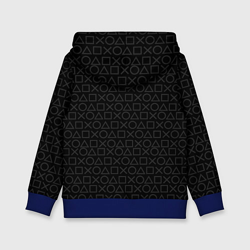 Детская толстовка ПАТТЕРН КРУГ КВАДРАТ ТРЕУГОЛЬНИК PATTERN / 3D-Синий – фото 2