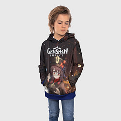 Толстовка-худи детская Hu Tao, цвет: 3D-синий — фото 2