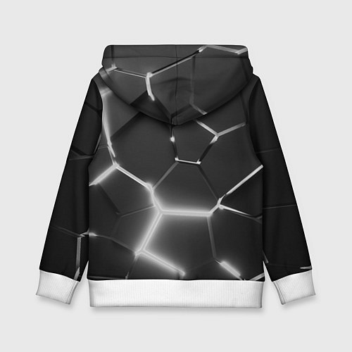 Детская толстовка AUDI GREY 3D ПЛИТЫ / 3D-Белый – фото 2