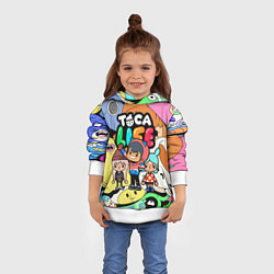 Толстовка-худи детская Toca Life: Heroes, цвет: 3D-белый — фото 2