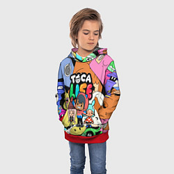Толстовка-худи детская Toca Life: Heroes, цвет: 3D-красный — фото 2