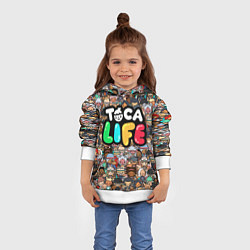 Толстовка-худи детская Toca Life, цвет: 3D-белый — фото 2