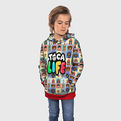 Толстовка-худи детская Toca Life, цвет: 3D-красный — фото 2
