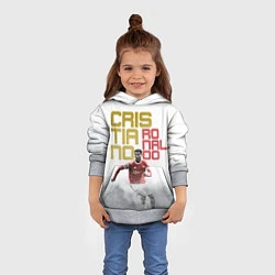 Толстовка-худи детская Криштиану Роналду, Манчестер, цвет: 3D-меланж — фото 2