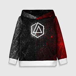 Толстовка-худи детская Linkin Park Logo Линкин Парк, цвет: 3D-белый