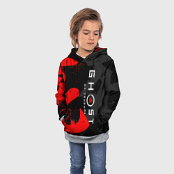 Толстовка-худи детская GHOST OF TSUSHIMA ПРИЗРАК ЦУСИМЫ, цвет: 3D-меланж — фото 2